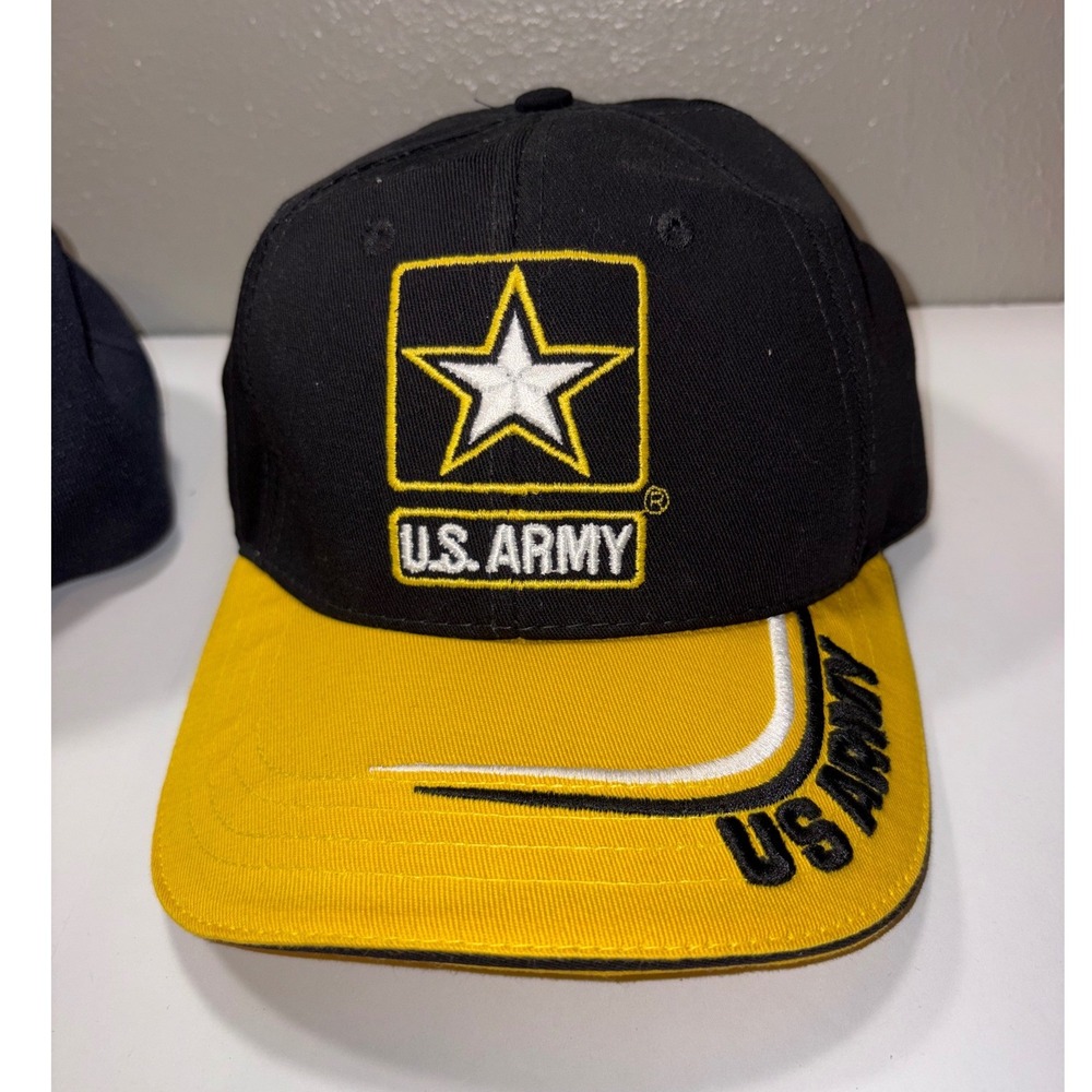 2 US Army Hats Retired Snapback and Modern Star Logo Strapback Made in USA - Picture 2 of 7